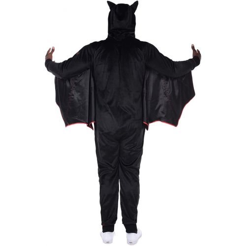  할로윈 용품Tipsy Elves Mens Bat Costume - Black Flying Animal Halloween Jumpsuit