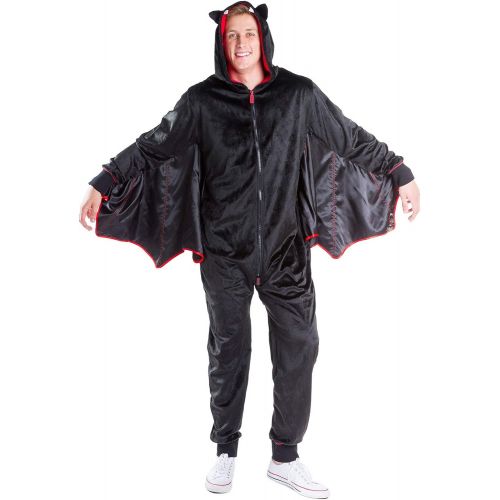  할로윈 용품Tipsy Elves Mens Bat Costume - Black Flying Animal Halloween Jumpsuit