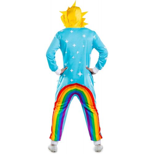  할로윈 용품Tipsy Elvess Mens Rainbow Power Stance Costume - Funny Multicolored Halloween Jumpsuit