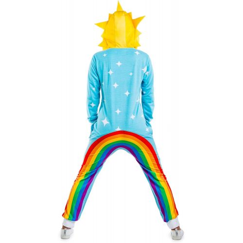  할로윈 용품Tipsy Elvess Womens Rainbow Power Stance Costume - Funny Multicolored Halloween Jumpsuit