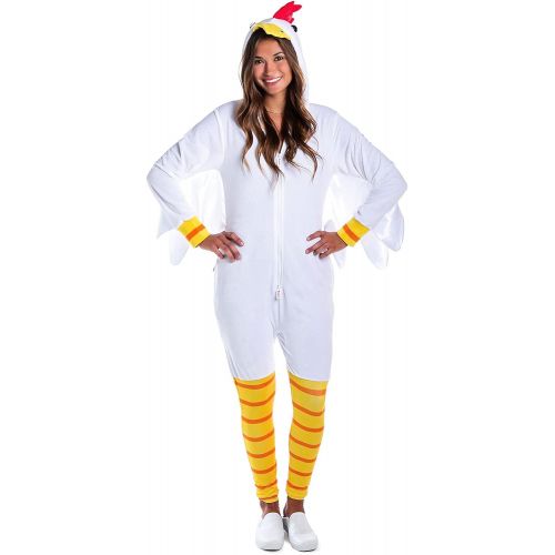  할로윈 용품Tipsy Elves Women’s Chicken Costume - White Poultry Halloween Jumpsuit