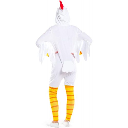  할로윈 용품Tipsy Elves Women’s Chicken Costume - White Poultry Halloween Jumpsuit