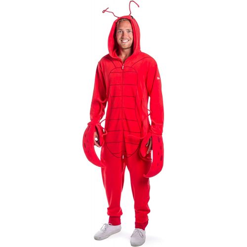  할로윈 용품Tipsy Elves Mens Lobster Costume - Red Sea Crustacean Halloween Jumpsuit