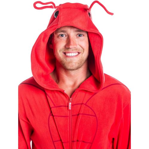  할로윈 용품Tipsy Elves Mens Lobster Costume - Red Sea Crustacean Halloween Jumpsuit