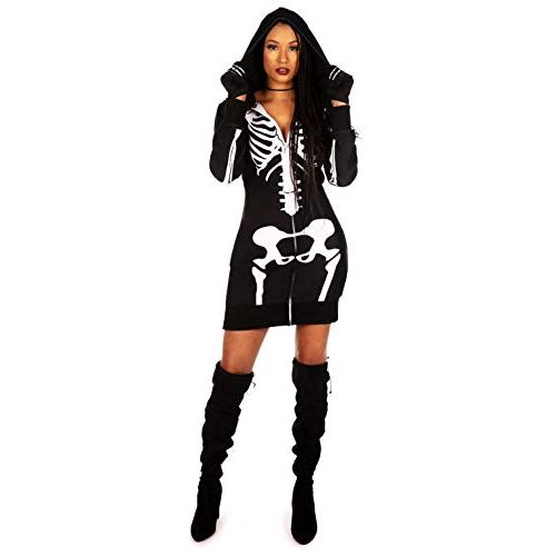  할로윈 용품Tipsy Elves’ Womens Skeleton Costume Dress - Cute Spooky Black and White Halloween Outfit
