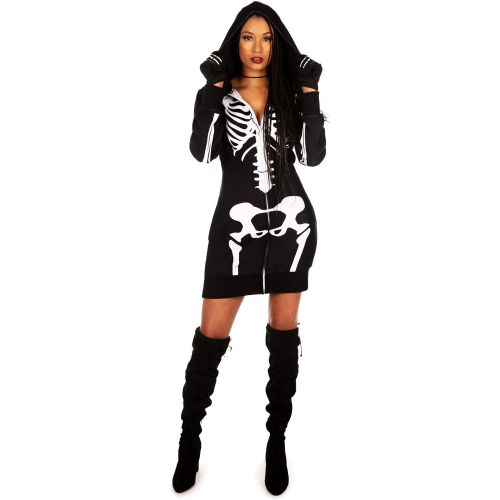  할로윈 용품Tipsy Elves’ Womens Skeleton Costume Dress - Cute Spooky Black and White Halloween Outfit