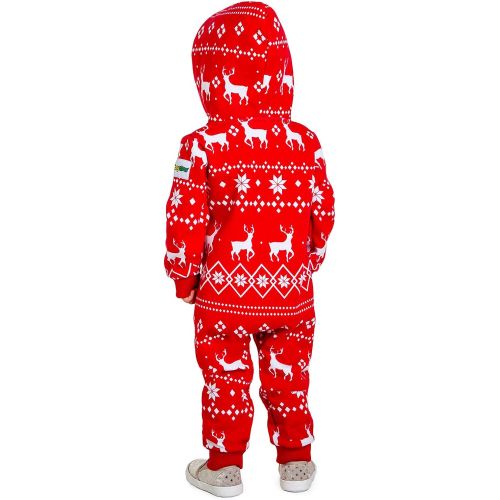  Tipsy+Elves Matching Family Christmas Pajamas - Red and Blue One Piece Xmas PJs