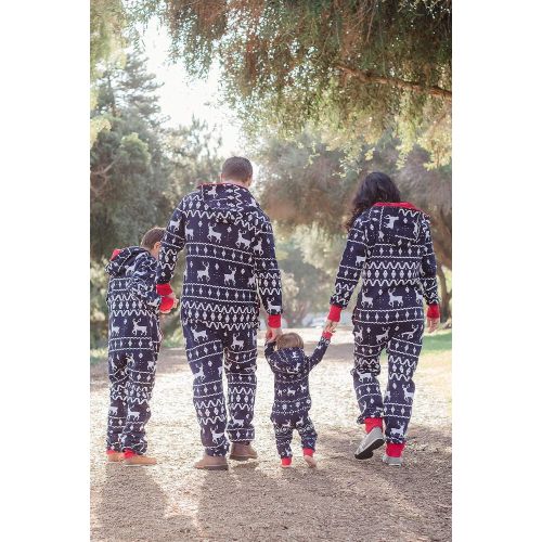  Tipsy+Elves Matching Family Christmas Pajamas - Red and Blue One Piece Xmas PJs