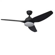 TiptonLight 42 Inch Black Ceiling Fan with Remote Control has Three Speeds Modern Minimalist Fashion Restaurant Living Room Study Remote Control Wood Leaf Fan