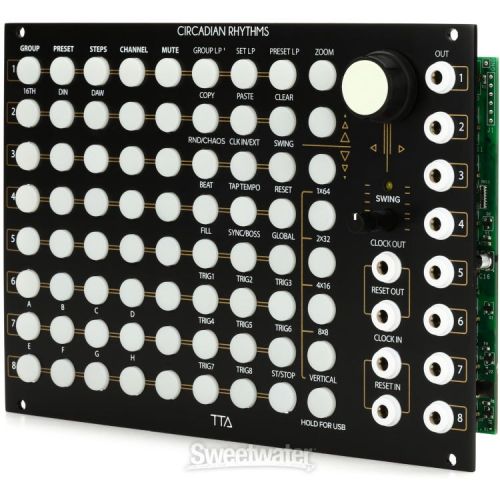  Tiptop Audio Circadian Rhythms Eurorack Sequencer Module - Black