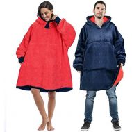 Tirrinia Blanket Sweatshirt, Super Soft Warm Comfortable Sherpa Hoodie with Giant Pocket, for Adults, Kids, Boys, Girls, Reversible, Hood, Oversized
