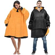 [아마존베스트]Tirrinia Oversized Hoodie Blanket Sweatshirt Comfortable Sherpa Giant Pullover Reversible Wearable Blankets for Adults Men Women Teenagers Kids Wife Girlfriend