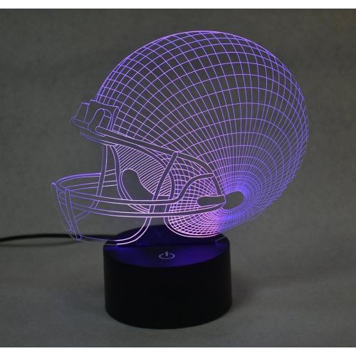  Tiscen 3D Illusion Night Light, LED Table Desk Lamps, Football Helmet Nightlights, 7 Colors USB Charge Lighting Bedroom Home Decoration for Kids Bedroom