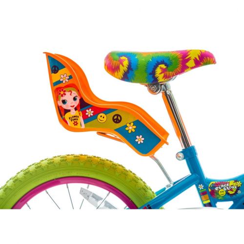  Titan Girls Flower Power Princess 16 BMX Bike with Training Wheels, Doll Seat, Basket and Streamers