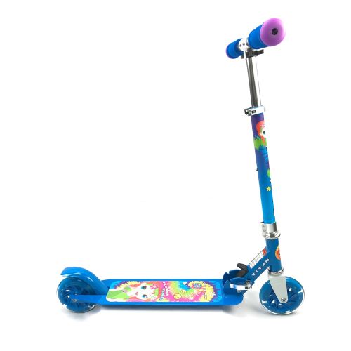  Titan TITAN Flower Princess Folding Aluminum Girls Folding Kickscooter with LED Light Up Wheels, Pink