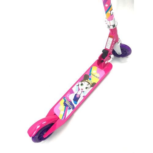  Titan TITAN Flower Princess Folding Aluminum Girls Folding Kickscooter with LED Light Up Wheels, Pink