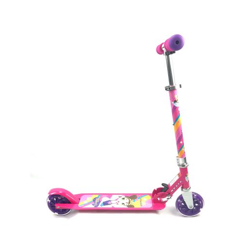  Titan TITAN Flower Princess Folding Aluminum Girls Folding Kickscooter with LED Light Up Wheels, Pink