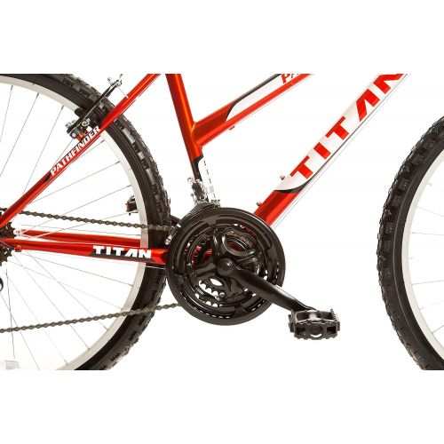  Titan Pathfinder Womens 18-Speed Mountain Bike with 17-Inch Frame and Front Suspension Fork