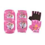 Titan Flower Princess Multi-Sport Protective Pink Pad Set, Elbow Knee and Wrist Guards