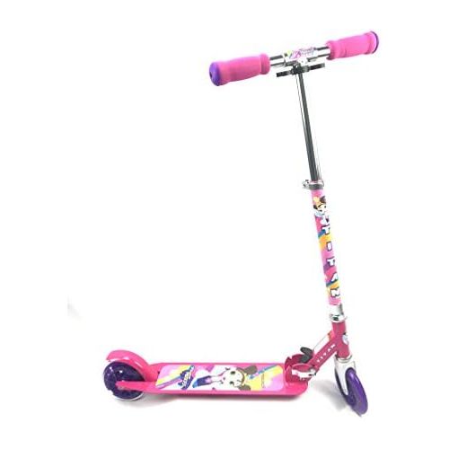  TITAN Flower Princess Folding Aluminum Girls Folding Kick Scooter with LED Light Up Wheels (Age 5+), Pink