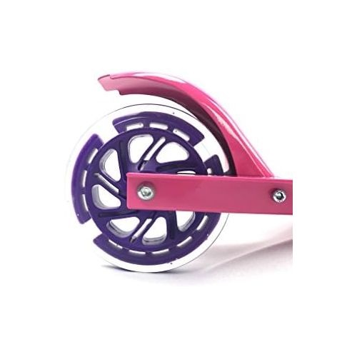  TITAN Flower Princess Folding Aluminum Girls Folding Kick Scooter with LED Light Up Wheels (Age 5+), Pink