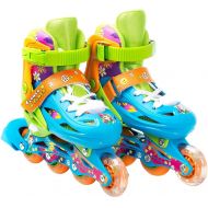 Titan Flower Princess Girls Inline Skates with LED Light-up Front Wheel and LED Laces, Multiple Size and Color Options