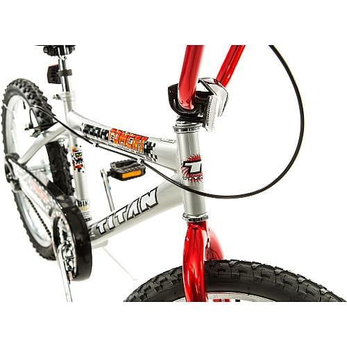  TITAN Tomcat Boys BMX Bike with 20 Wheels, Red and Silver