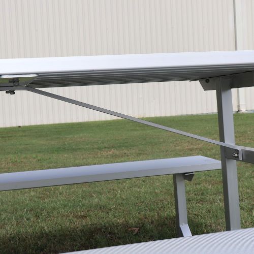  Titan Distributors Inc. Titan Aluminum Picnic Table, Patio and Deck Furniture, Outdoor Lawn Decor, 8’