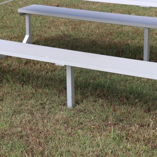  Titan Distributors Inc. Titan Aluminum Picnic Table, Patio and Deck Furniture, Outdoor Lawn Decor, 8’