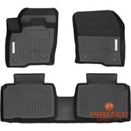 Titanium Plus Autoparts 3D Complete Set Custom Fit All-Weather Floor Liners Floor Mats For Select 2015-2017 Ford Edge