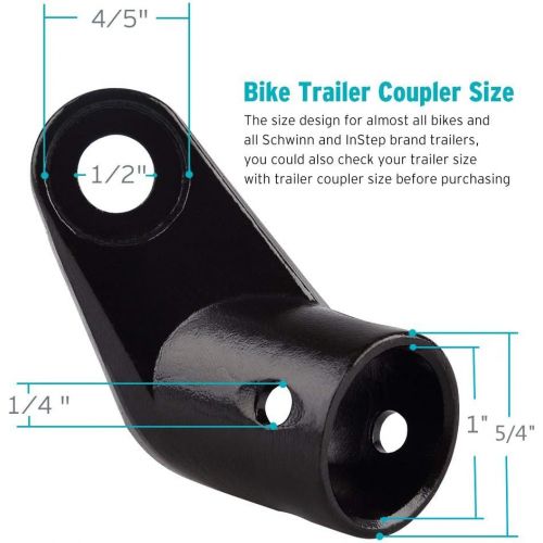  [아마존베스트]Titanker Upgraded Bike Bicycle Trailer Coupler Attachment Angled Elbow for Instep & Schwinn Bike Trailers