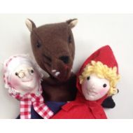 TiteresKasper Hand Puppet for Children -- Little Red Riding Hood-set of three