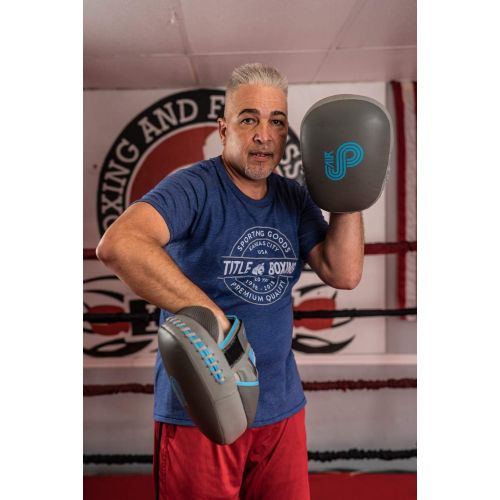  Title Boxing Air Pocket Punch Mitts, GreyLight Blue