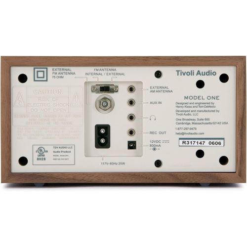  Tivoli Audio Model One M1CLA AMFM Table Radio, ClassicWalnut