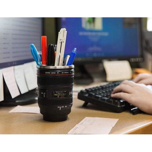  [아마존베스트]TMANGO Camera Lens Coffee Mug With Lid, Photo Coffee Cup, Stainless Steel Thermos Lens Mug Leak Proof For Photographer Lovers Present