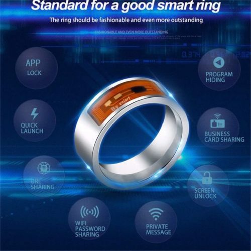  [아마존베스트]TMROW Tmrow NFC Smart Ring, Waterproof Intelligent Ring Finger Digital Ring Smart Wear Multifunctional Jewelry,Size 10