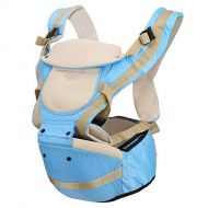 Tnfeeon Baby Bethbear Backpacks, Multifunctional Infant Care Backbag with Hip Seat Waist Newborn Carrier Toddler Sling Backpack Food Diaper Storage Bag (Blue)