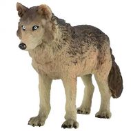Tnfeeon Wolf Figurine Toy, Simulation Wildlife Animal Model Toy Zoo Animals Model Action Wolf Figures Environmentally Friendly Plastic Mini Decoration for Kids Education Collectibl