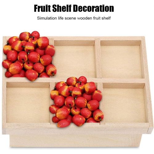  Tnfeeon 1:12 Dollhouse Decoration, Kids Doll House Miniature Fruits Shelf Rack Furniture Dollhouse Decor Accessories(Fruit Shelf Decoration)