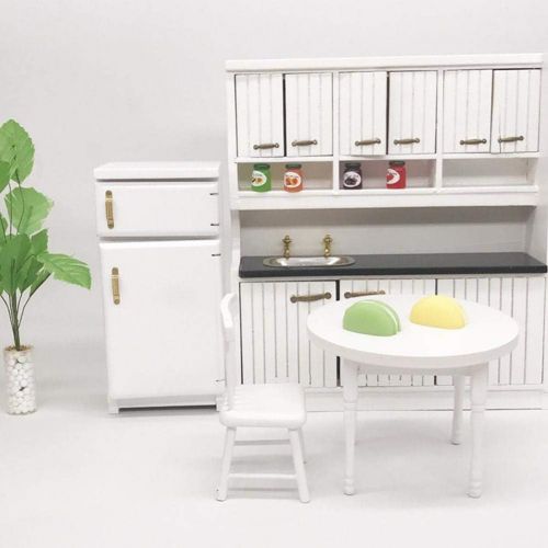  Tnfeeon Dollhouse Accessories, 1:12 Dollhouse Miniature Furniture Fridge Refrigerator Dollhouse Decoration Accessories