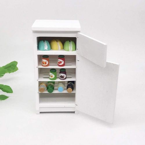  Tnfeeon Dollhouse Accessories, 1:12 Dollhouse Miniature Furniture Fridge Refrigerator Dollhouse Decoration Accessories