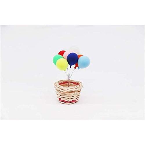  Tnfeeon 8pcs 1:12 Doll House Garden Decorative Resin Balloon Garden Bonsai Dollhouse Decorations Miniature Landscape Ornaments