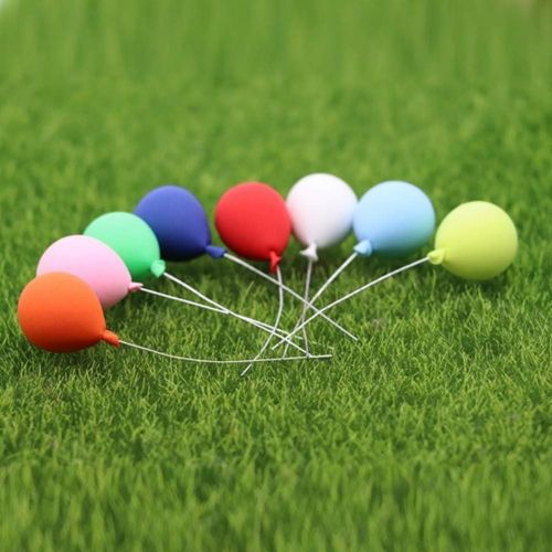  Tnfeeon 8pcs 1:12 Doll House Garden Decorative Resin Balloon Garden Bonsai Dollhouse Decorations Miniature Landscape Ornaments