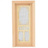 Tnfeeon Doll Door, 1:12 Dollhouse Furniture Miniature Hollow Wooden Single Door Excellent Furniture Model for Dolls