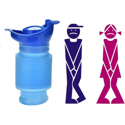  [아마존베스트]ToBe-U Camping Portable Toilet Urine Bottle Bag Travel Potty Urine Funnel for Unisex Men Women Children Kids Car Traffic Jam