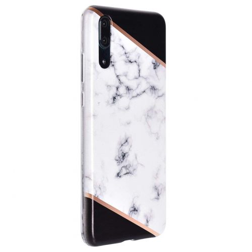  ToMoYi Handyhuelle Kompatibel mit Huawei P20, Crystal Clear Durchsichtig Soft Silikon TPU Ultra Duenn Stossfes Kratzfest Robust Cover Schutzhuelle Einzigartiger Druck [Marble Style] fue