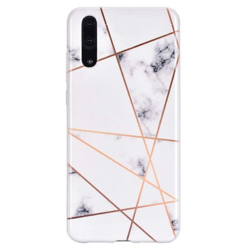  ToMoYi Handyhuelle Kompatibel mit Huawei P20, Crystal Clear Durchsichtig Soft Silikon TPU Ultra Duenn Stossfes Kratzfest Robust Cover Schutzhuelle Einzigartiger Druck [Marble Style] fue