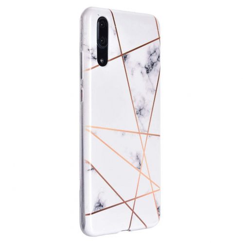  ToMoYi Handyhuelle Kompatibel mit Huawei P20, Crystal Clear Durchsichtig Soft Silikon TPU Ultra Duenn Stossfes Kratzfest Robust Cover Schutzhuelle Einzigartiger Druck [Marble Style] fue