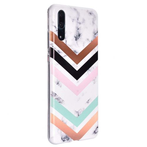  ToMoYi Handyhuelle Kompatibel mit Huawei P20, Crystal Clear Durchsichtig Soft Silikon TPU Ultra Duenn Stossfes Kratzfest Robust Cover Schutzhuelle Einzigartiger Druck [Marble Style] fue