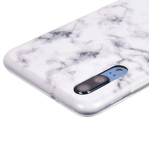  ToMoYi Handyhuelle Kompatibel mit Huawei P20, Crystal Clear Durchsichtig Soft Silikon TPU Ultra Duenn Stossfes Kratzfest Robust Cover Schutzhuelle Einzigartiger Druck [Marble Style] fue